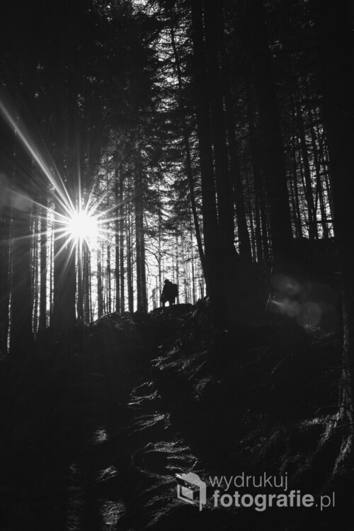 Samotny wędrowiec w Tatrach podążał w stronę zachodzącego słońca. Czy zdążył przed zmrokiem?