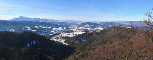 Panorama z Wysokiej w Pieninach.