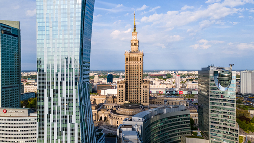 Warszawa z Pałacem Kultury i Nauki