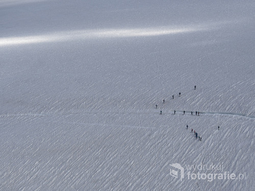 Gdzieś na lodowcu u stóp Mont Blanc. Jedno z moich ulubionych zdjęć wykonanych na Punta Helbronner.