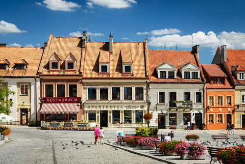 Kamieniczki na rynku w Sandomierzu