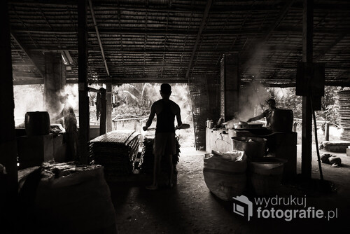 Wytwórnia papieru ryżowego w delcie Mekongu. Wietnam, 2016