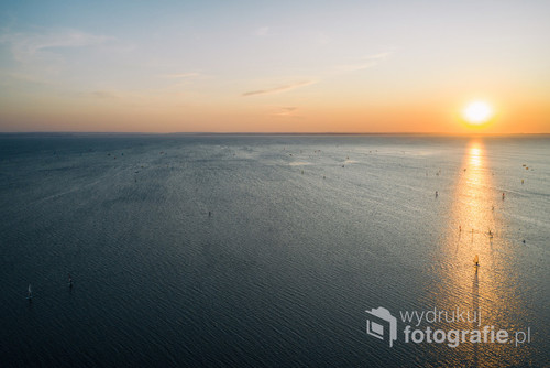 Zatoka pucka widziana z drona z Jastarni