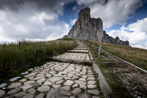 Przełęcz Giau znajdująca się we włoskich Dolomitach