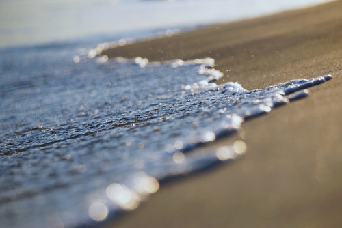 Spacer o poranku po plaży na Mierzei Wiślanej zaowocował tym pięknym ujęciem fali morskiej muskającej piaszczysty brzeg