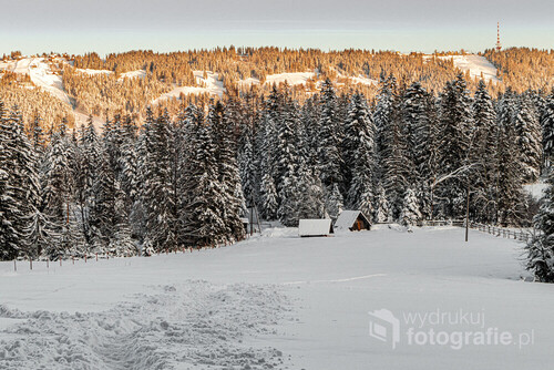 Zdjęcie wykonane o poranku w Zakopanem zimą.