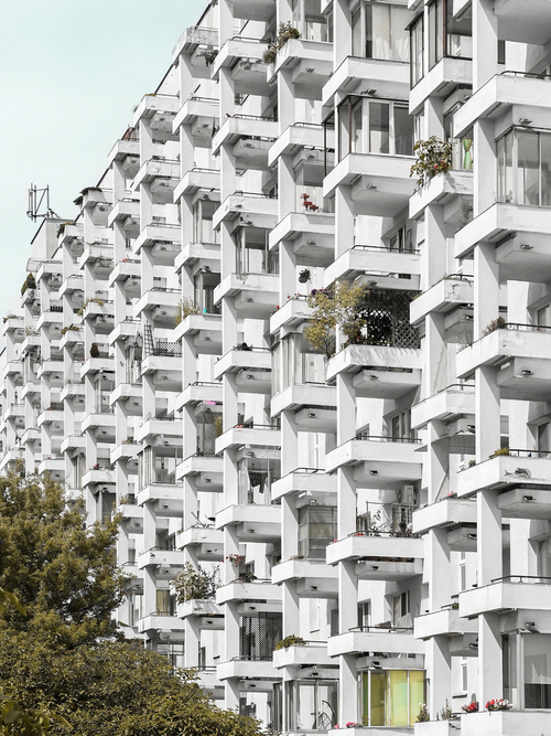 Balkony w kształcie dwuteowników sprawiają, że te bloki są unikatowe na skalę światową