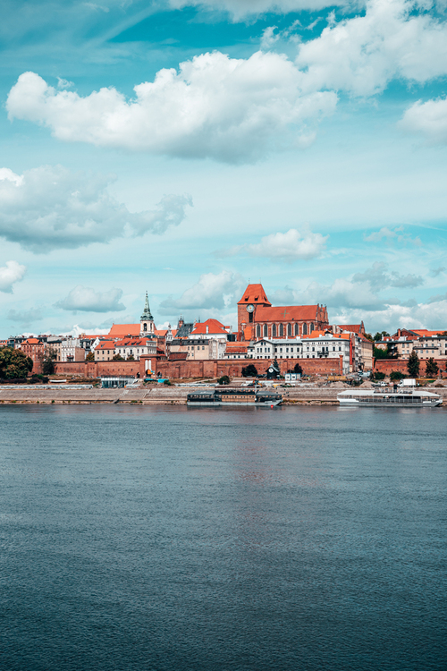 Widok na Stare Miasto w Toruniu z punktu widokowego