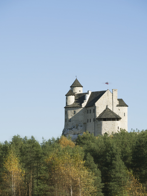 Polski zamek w Bobolicach, położony na Jurze Krakowsko - Częstochowskiej
