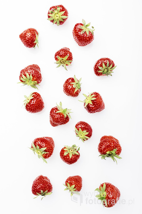 Strawberries on white isolated.