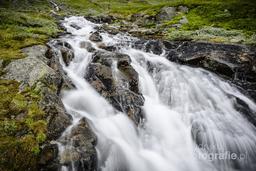 Waterfall in Norway. Long time exposition.