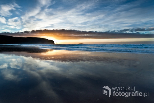 Zachód słońca na jednej ze Szkockich plaż